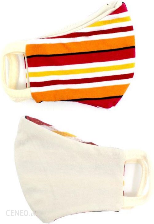 i-maseczka-ochronna-2-warstwowa-wzor-paski-pomaranczowo-rozowe