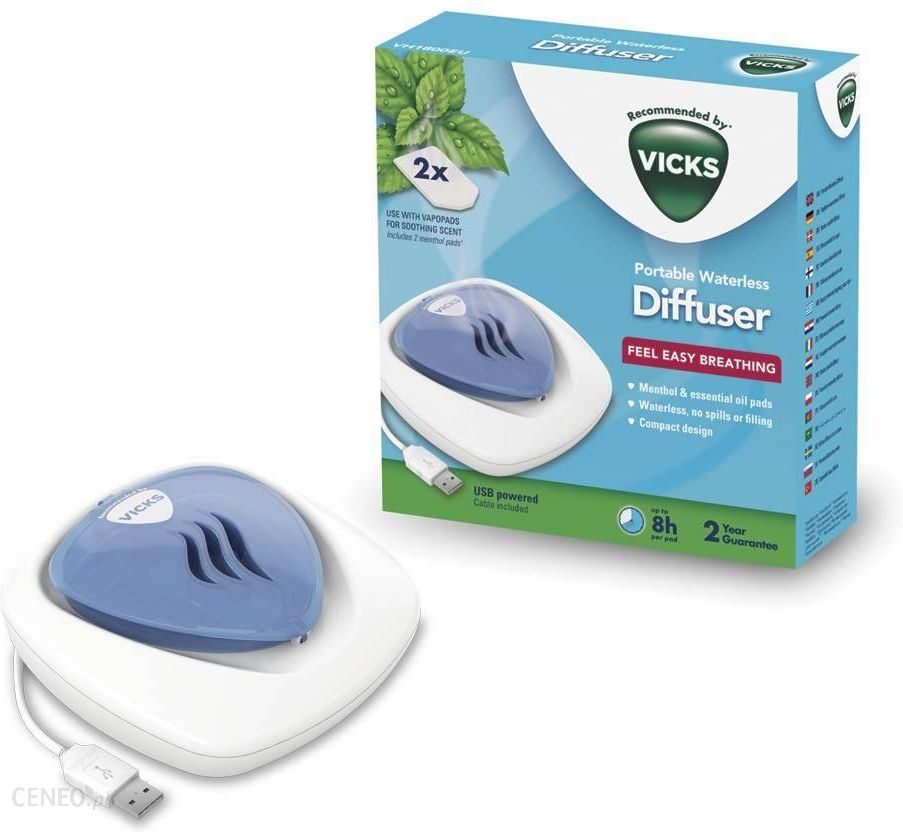 Vicks Vh1800Eu Przenośny Bezwodny Dyfuzor Do Wkładów Zapachowych