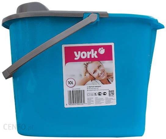 York Wiadro Prostokątne 10L Z Wyciskaczem Do Mopa Turkusowy